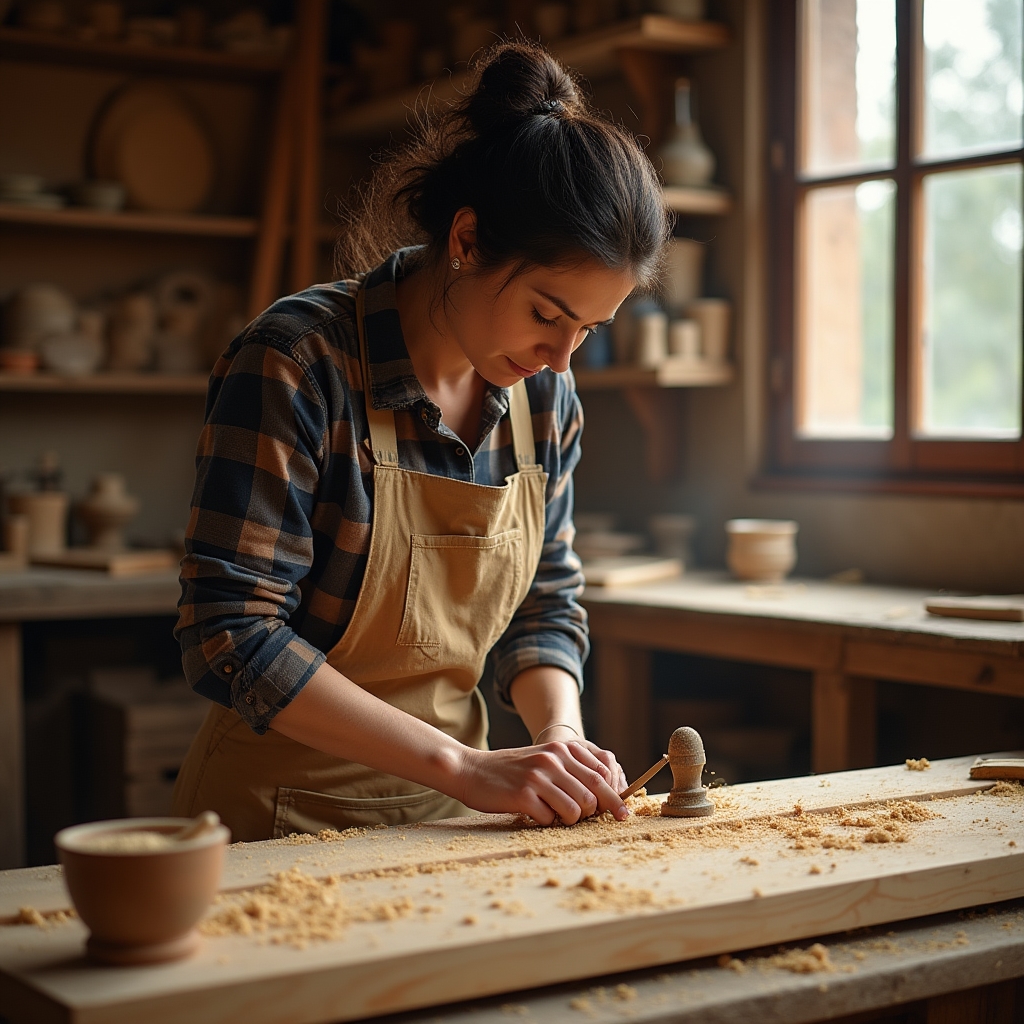 Construcción de colmena de madera con herramientas de carpintería